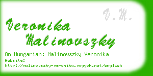 veronika malinovszky business card